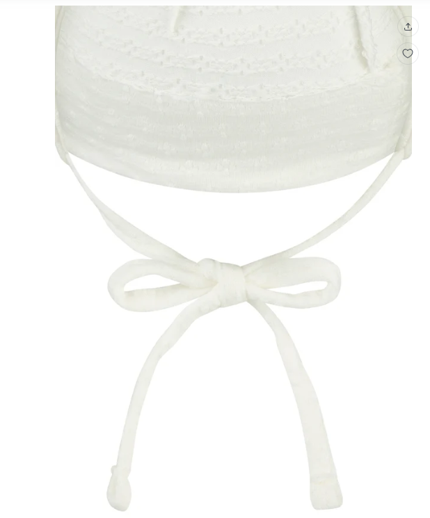 Sterntaler caciulita fete cu aparator urechi si protectie UV50+ 0-6 luni 35-43 White