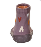Sterntaler sosete cu talpa cauciuc antiderapant Adventure Socks 19-26 Pastel Purple cu inimioare