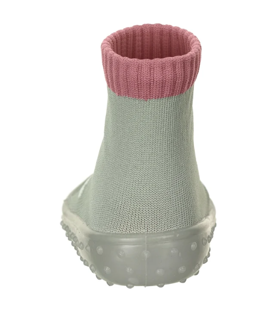 Sterntaler sosete cu talpa cauciuc antiderapant Adventure Socks 19-26 Stone Green cu curcubeu