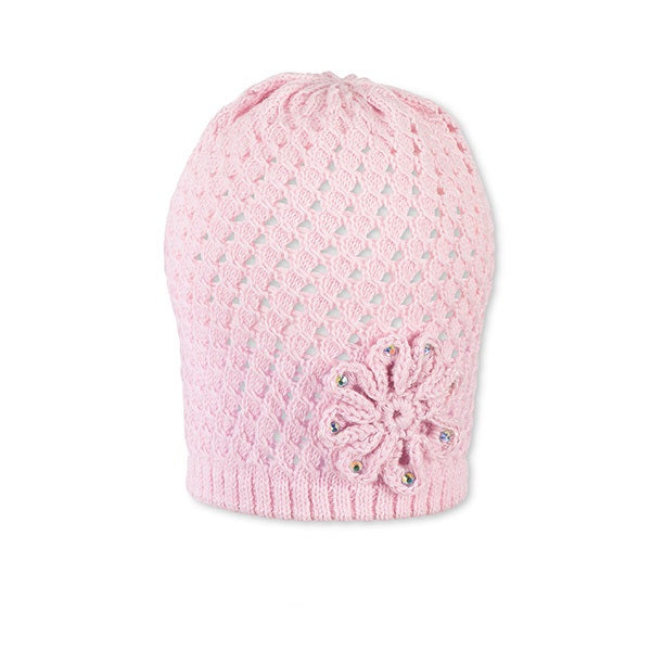 Sterntaler caciulita fete tricotata marime 39-51, Rosa 