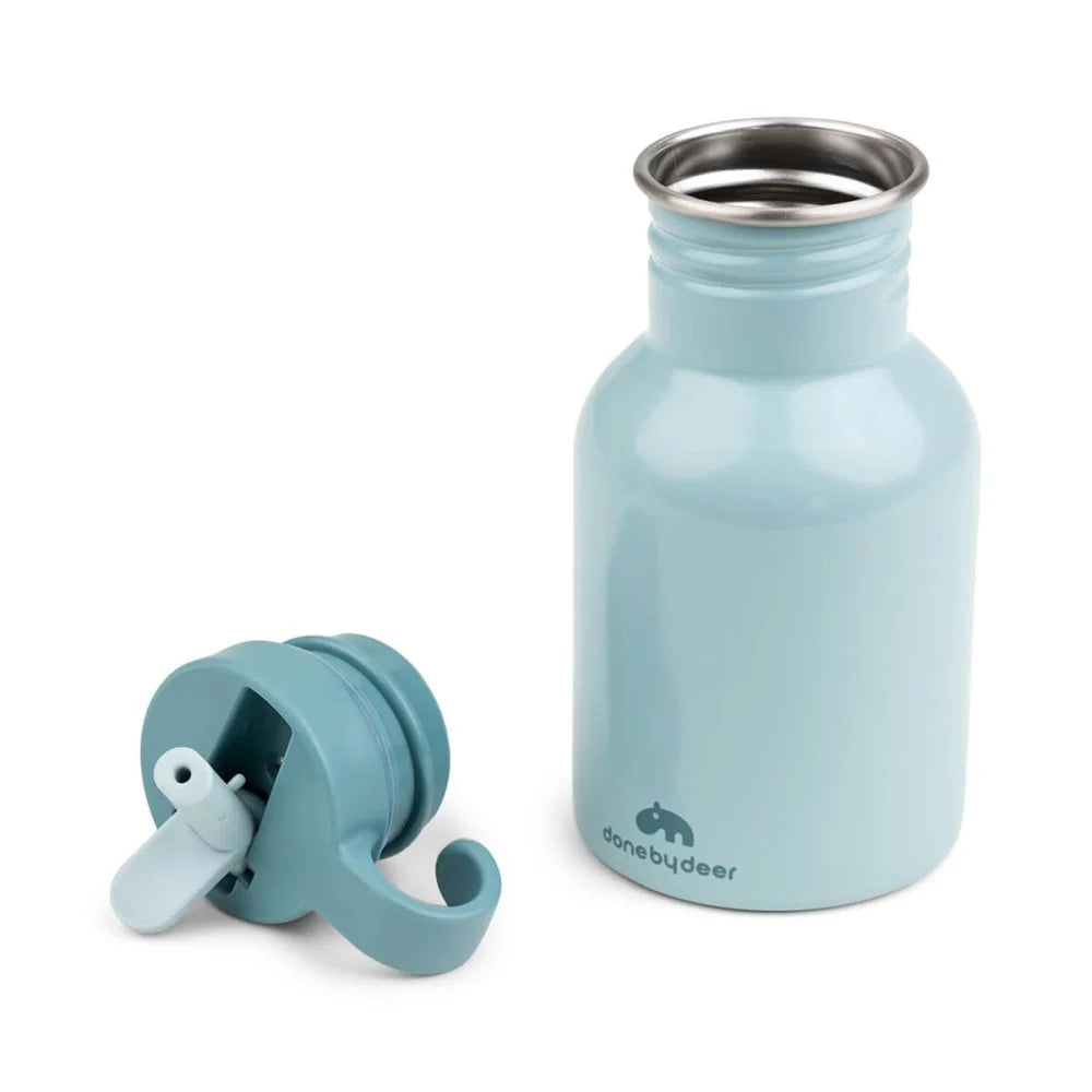 Done by Deer sticla metalica cu pai 350 ml 12m+  Elphee Blue
