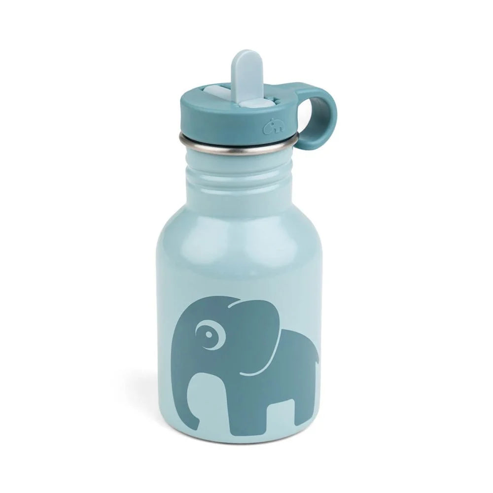 Done by Deer sticla metalica cu pai 350 ml 12m+  Elphee Blue
