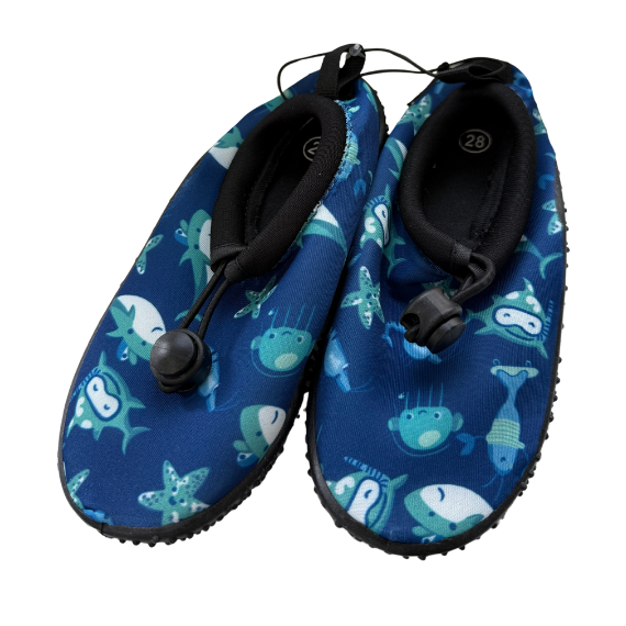 Super Cool pantofi pentru apa 23-33 Navy cu animale marine Imagine principală a produsului