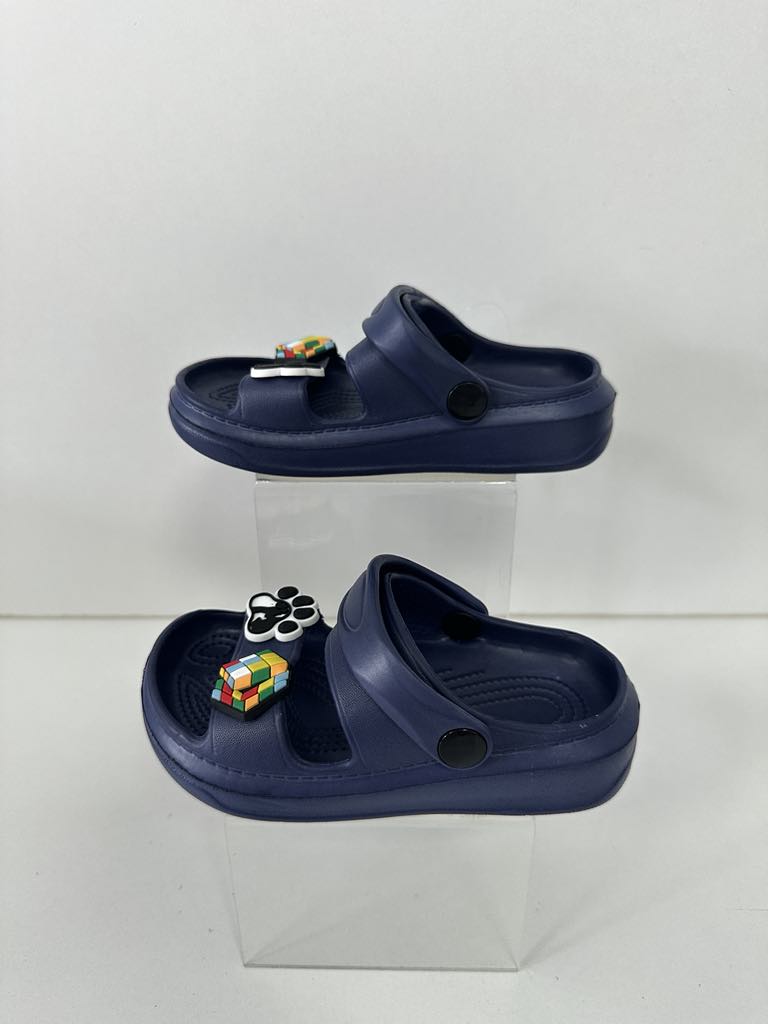 Super Cool papuci baieti 18-23 D.Blue cu cub Rubik Imagine principală a produsului
