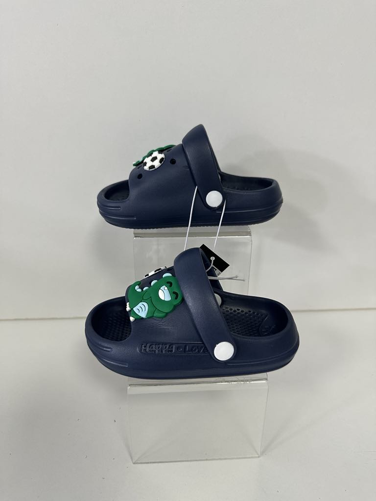 Super Cool papuci baieti 18-23 Navy cu dino si minge