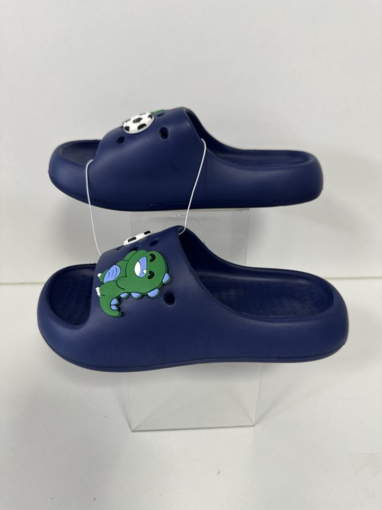 Super Cool papuci baieti 24-35, Dark blue cu dino si minge