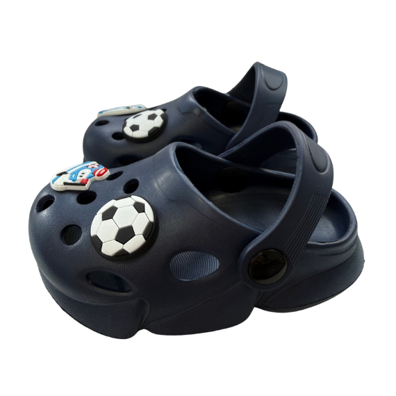 Super Cool papuci baieti tip saboti 20-25 Navy minge si vapor
