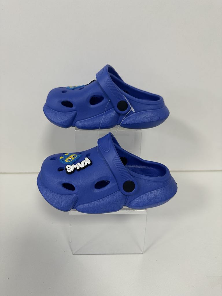 Super Cool papuci baieti tip saboti 20-31, Royal Blue cu bufnita Imagine principală a produsului