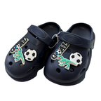 Super Cool papuci baieti tip saboti 24-35 Navy cu dino si minge