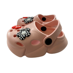 Super Cool papuci fete tip saboti 20-25 Light Pink cu caprioara si floare
