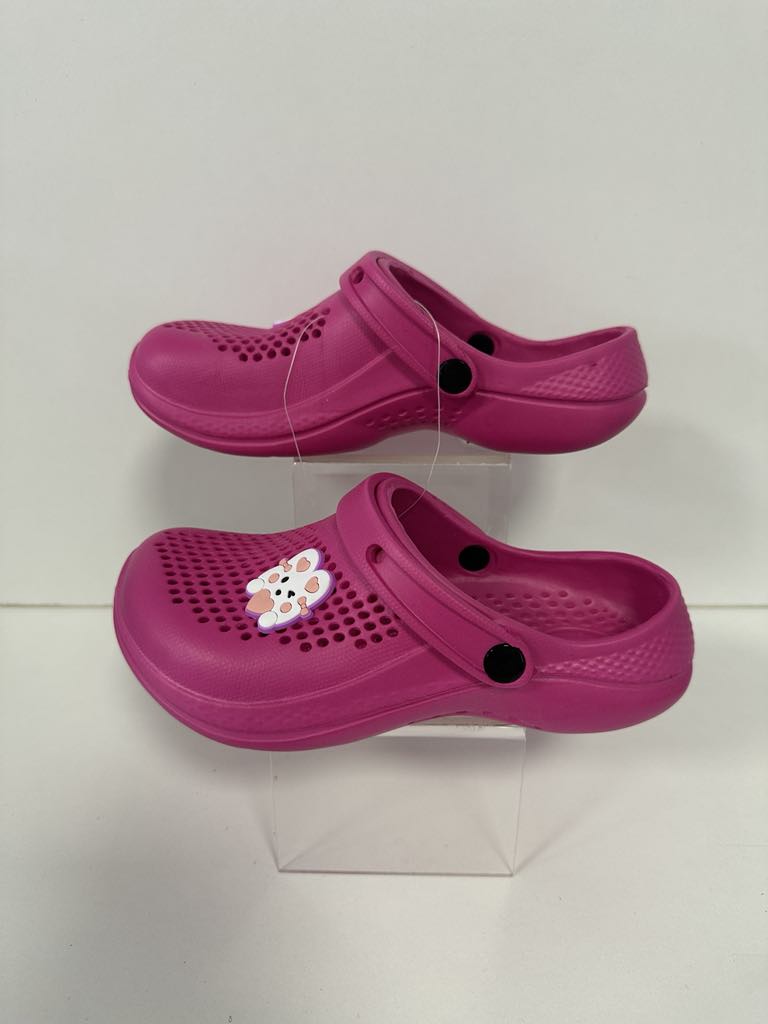 Super Cool papuci fete tip saboti 26-35, Fuxia cu animalut Imagine principală a produsului