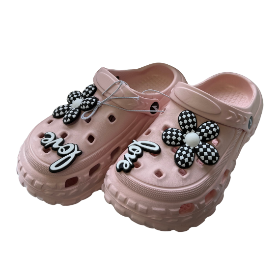 Super Cool papuci fete tip saboti 30-35, Light Pink Love Imagine principală a produsului