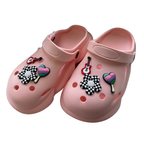 Super Cool papuci fete tip saboti 30-35 Pink cu inimioar, floare, chitara