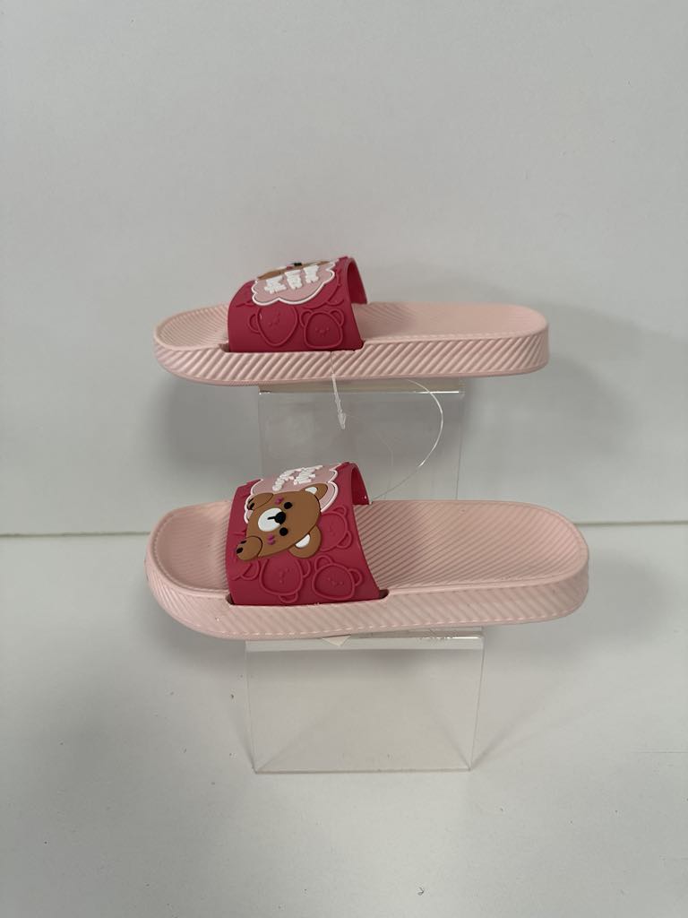 Super Cool papuci fetite 24-35, Fuschia&Pink cu ursulet