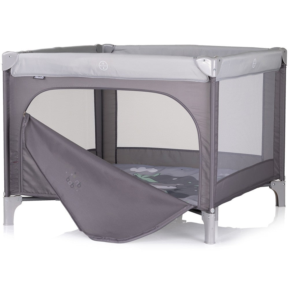 Chipolino tarc de joaca pliabil Pop Up 0m+ Hippo grey