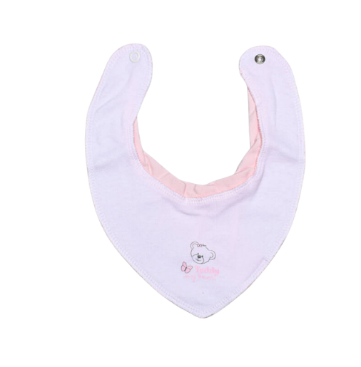 Teddy baveta bebelusi nou nascuti 0m+ Ursulet Alb cu tiv roz Imagine principală a produsului