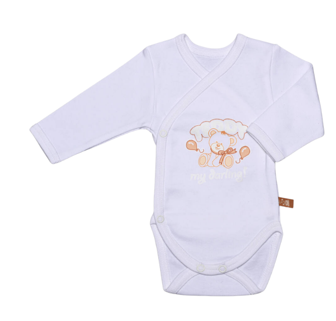 Teddy body cu maneca lunga nou nascuti, Ursulet cream Imagine principală a produsului