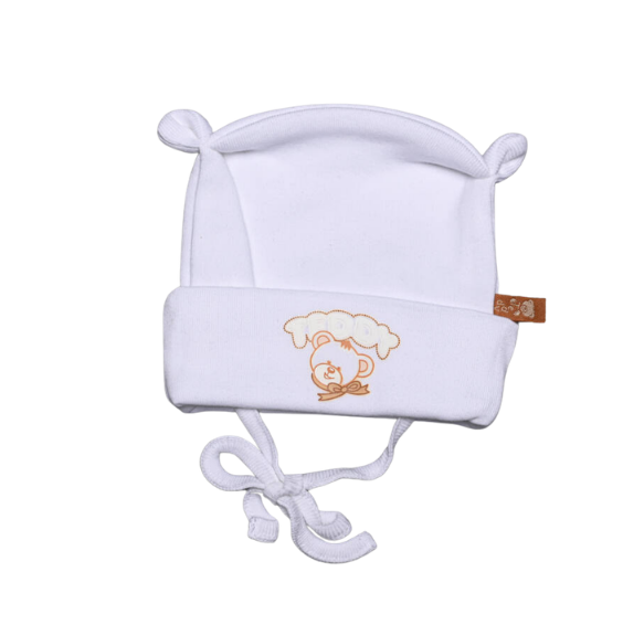 Teddy caciula bebelusi cu urechiuse 0m+ 56-62 Ursulet Cream Imagine principală a produsului