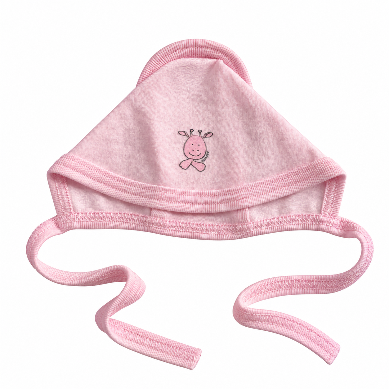 Teddy caciula bebelusi simpla 56-62 cm 0m+ Roz cu girafa Imagine secundară a produsului