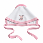 Teddy caciula bebelusi simpla 50-56 cm 0m+ Roz cu girafa