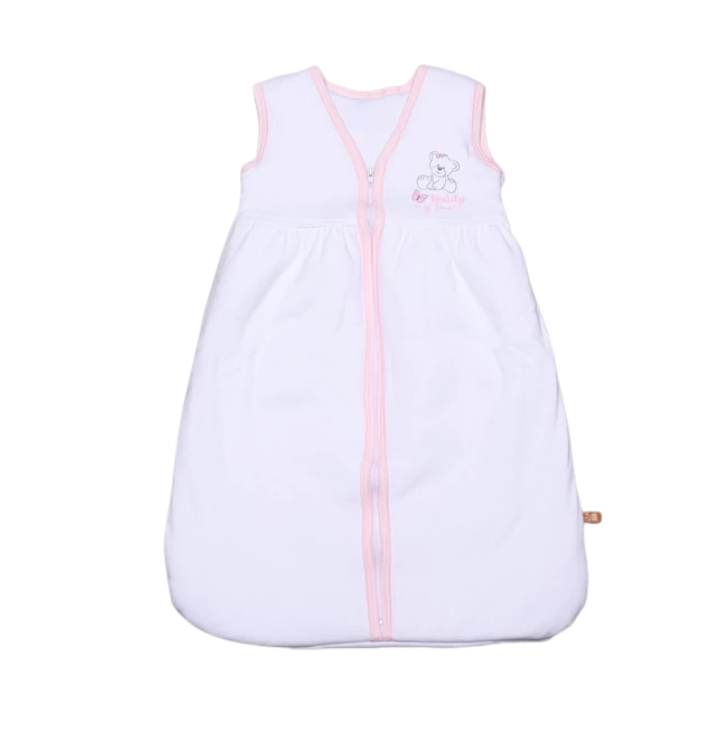 Teddy sac de dormit captusit fara maneci 0m+ Ursulet cu tiv roz