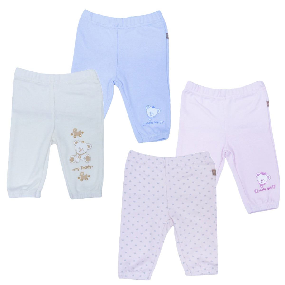 Teddy pantaloni cu elastic pentru bebelusi nou nascuti 0m+ 078607 01