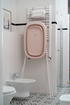 Tega Baby Cadita pliabila 81 cm cu dop de scurgere si termometru 0m+ Roz