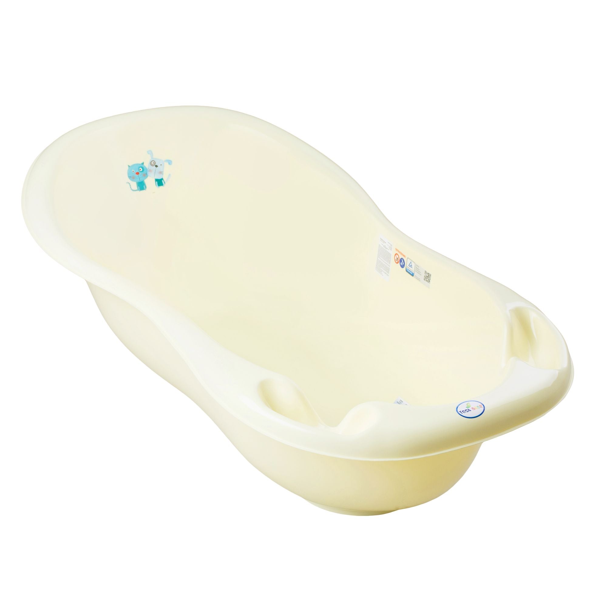 Tega Baby cadita pentru baie 102 cm Dog & Cat, Yellow