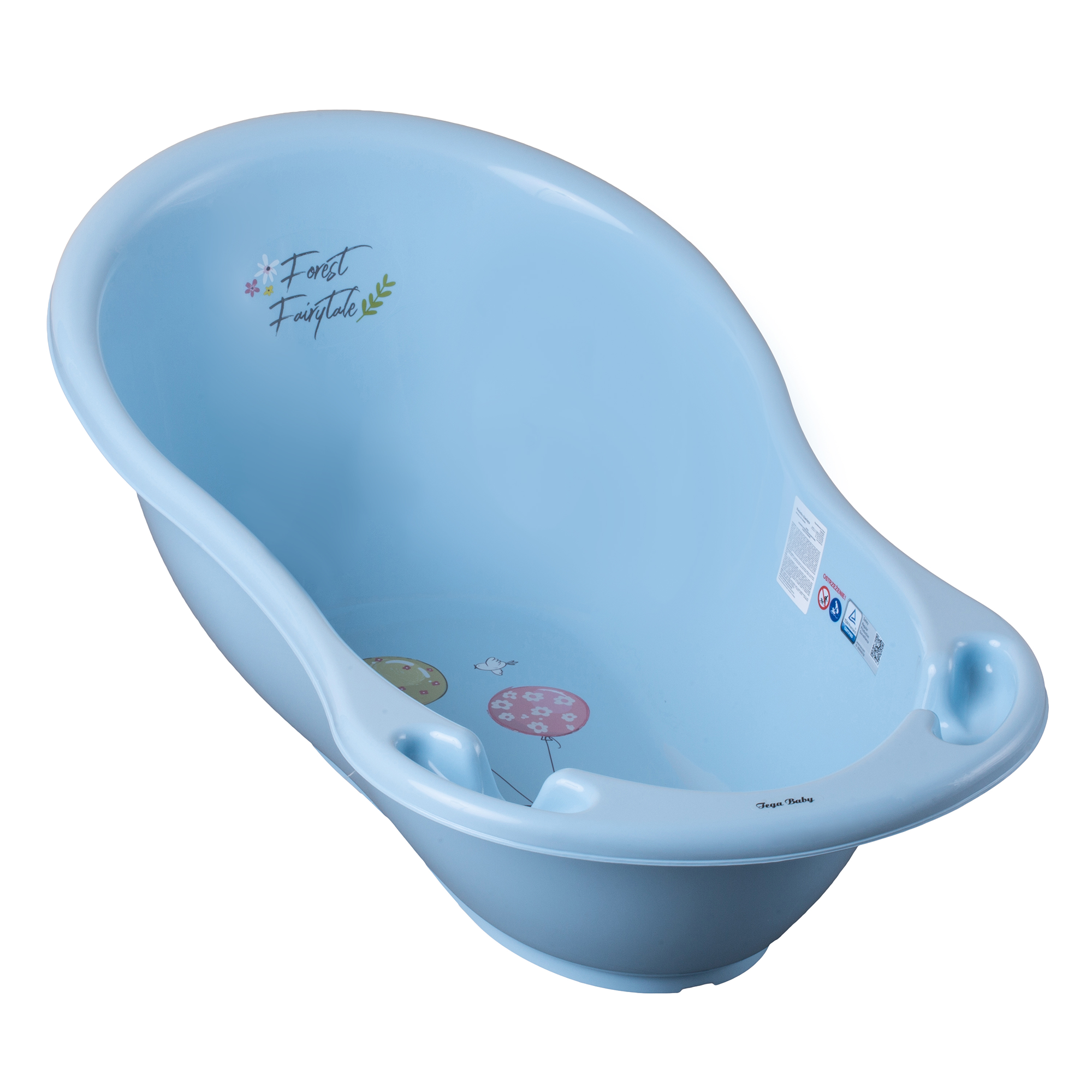 Tega Baby cadita pentru baie 86 cm Forest Fairytale 0m+, Albastru Imagine principală a produsului