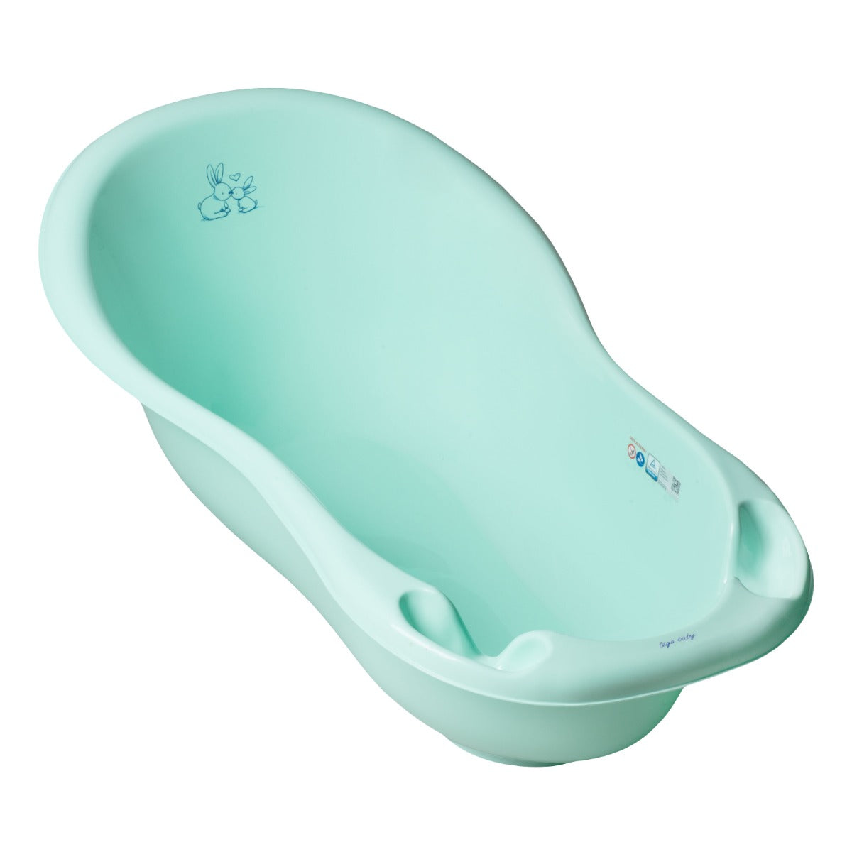 Tega Baby cadita pentru baie 86 cm Iepurasi, Green