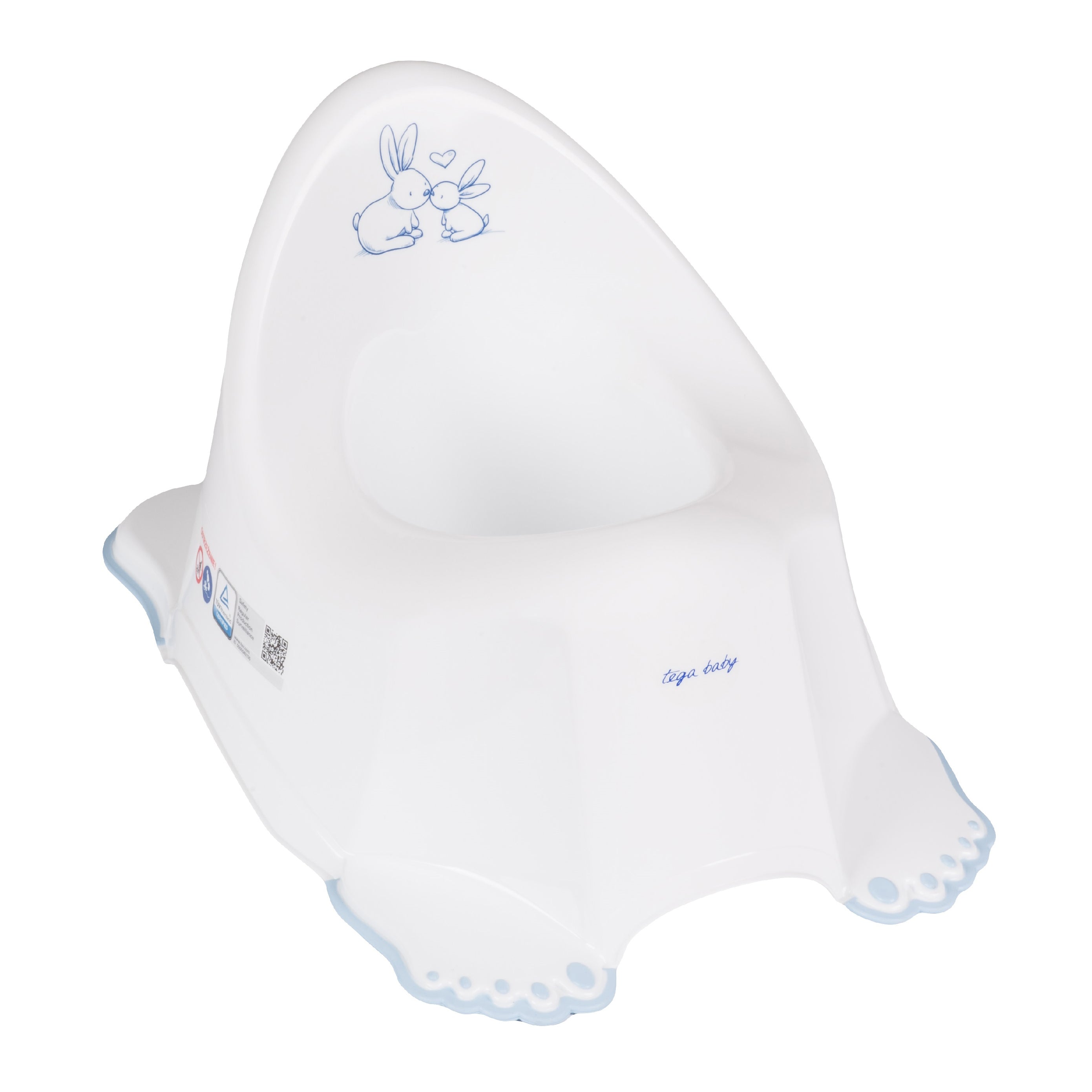 Tega Baby olita anti-alunecare 6m+ Iepurasi Alb