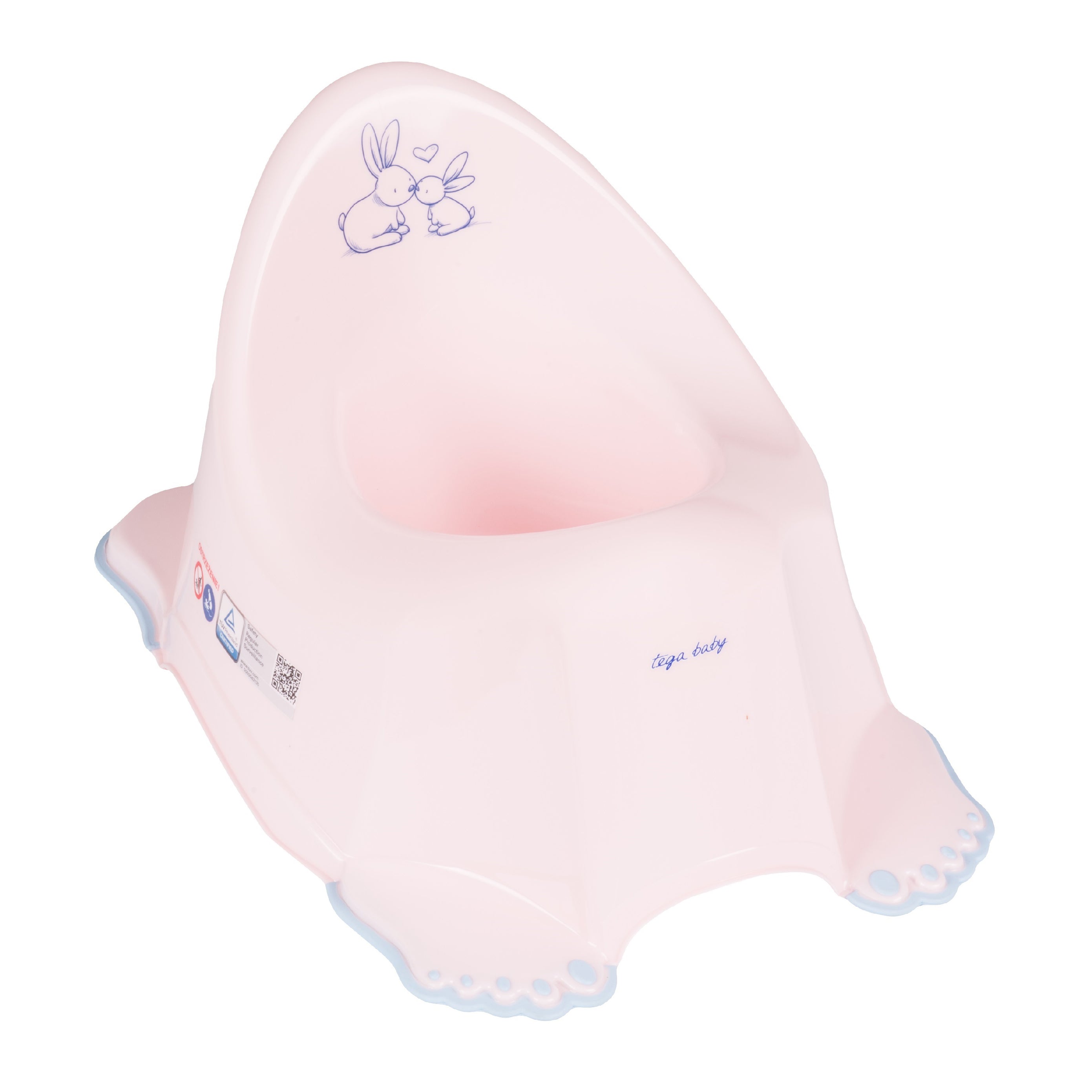 Tega Baby olita anti-alunecare 6m+ Iepurasi Roz