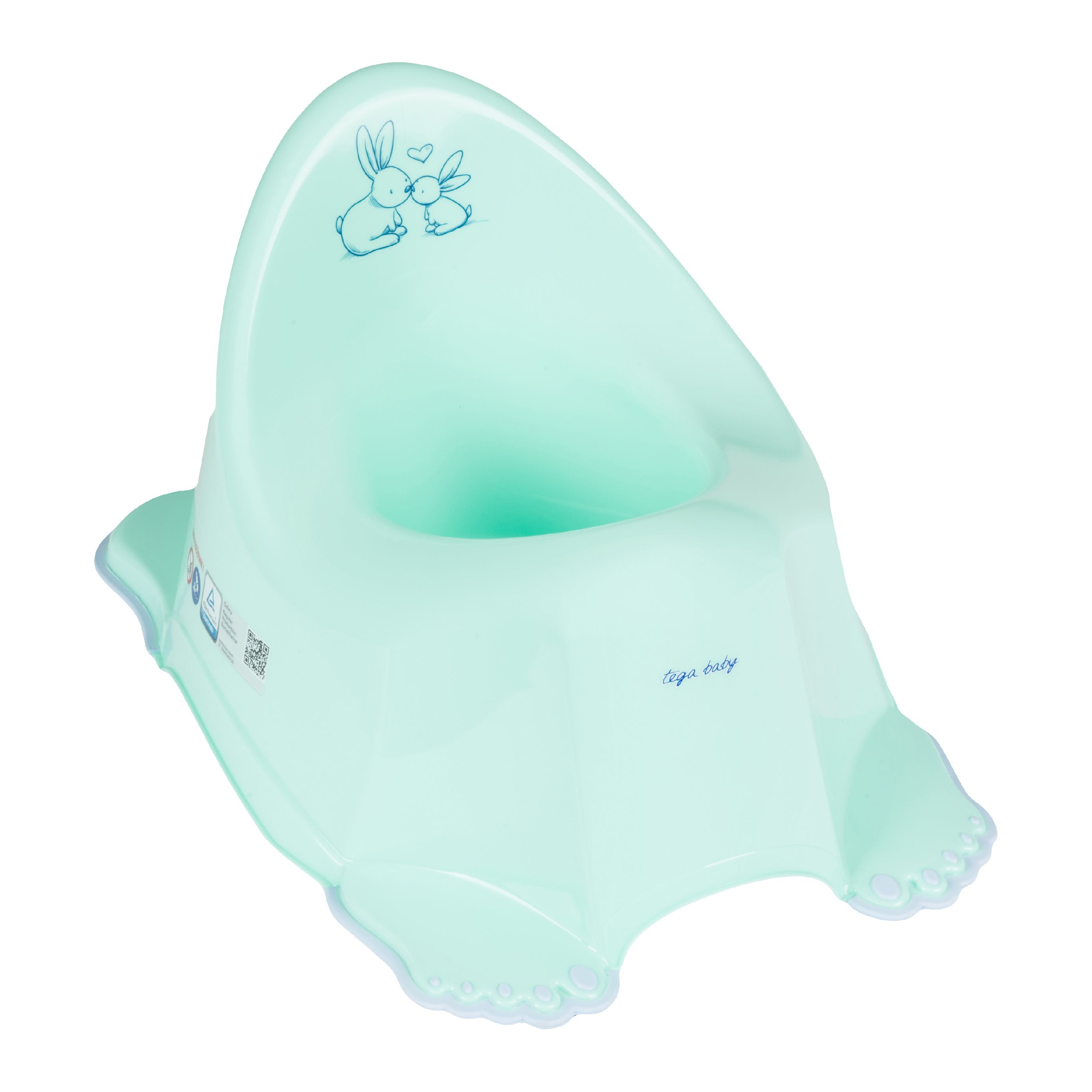 Tega Baby olita anti-alunecare 6m+ Iepurasi Verde