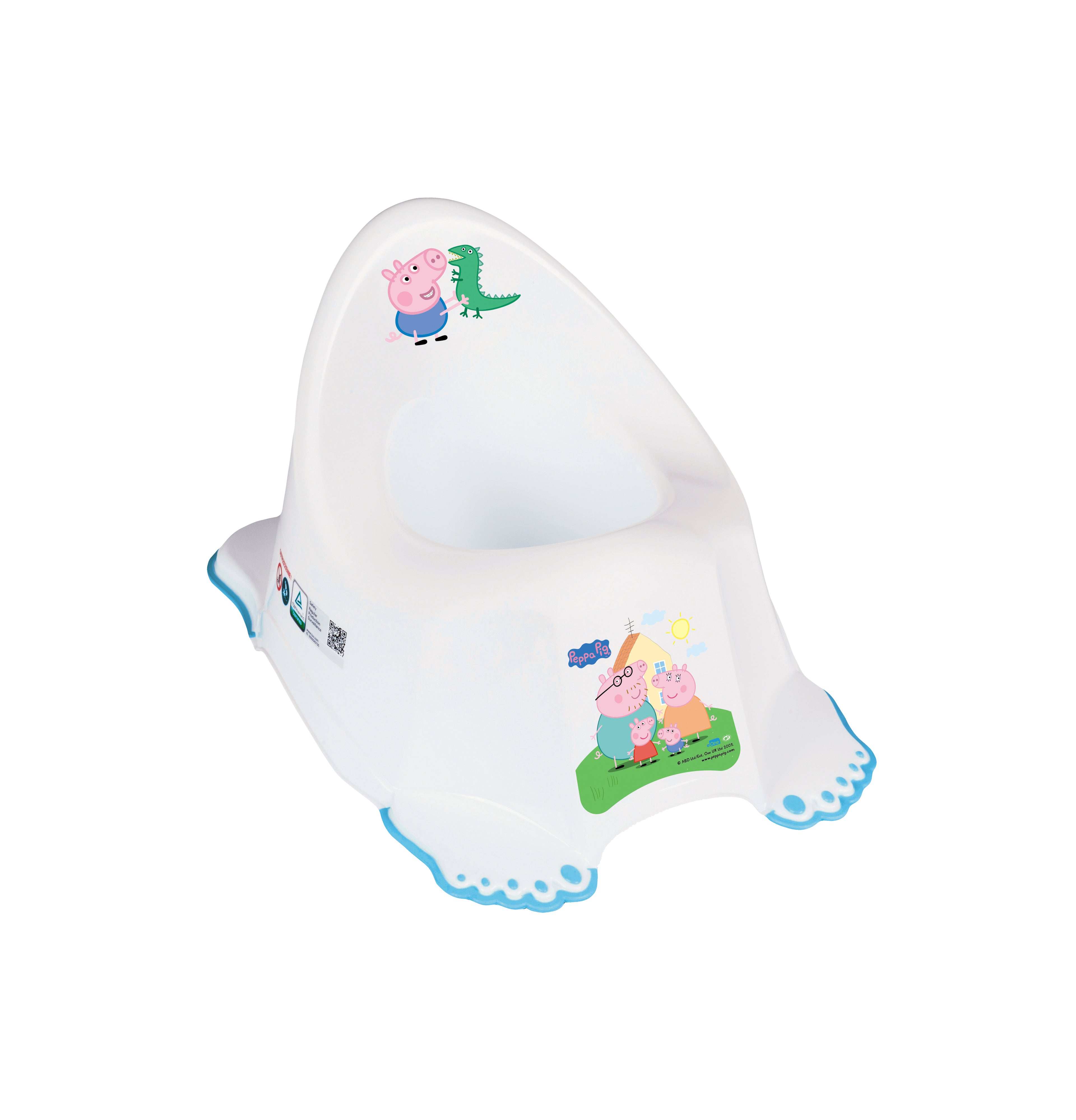 Tega Baby olita anti-alunecare 6m+ Peppa Pig, Alb cu albastru