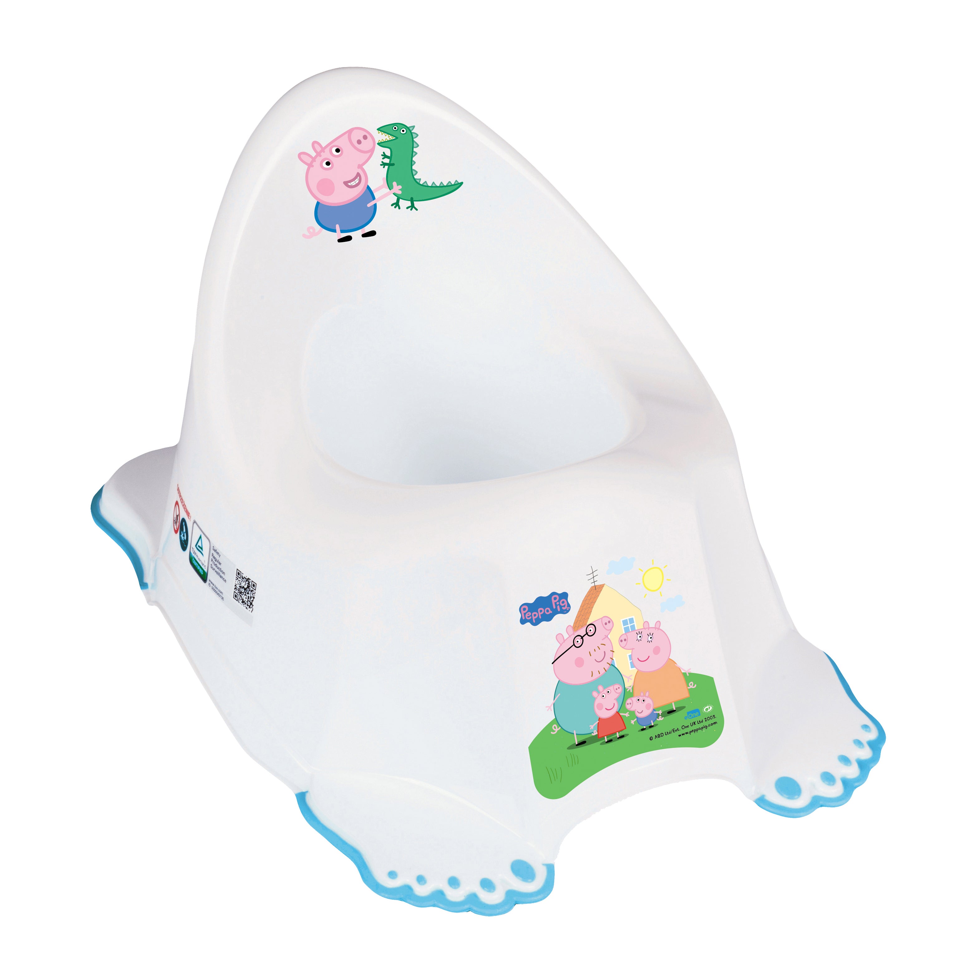Tega Baby olita muzicala anti-alunecare 6m+ Peppa Pig, White-Blue Imagine principală a produsului