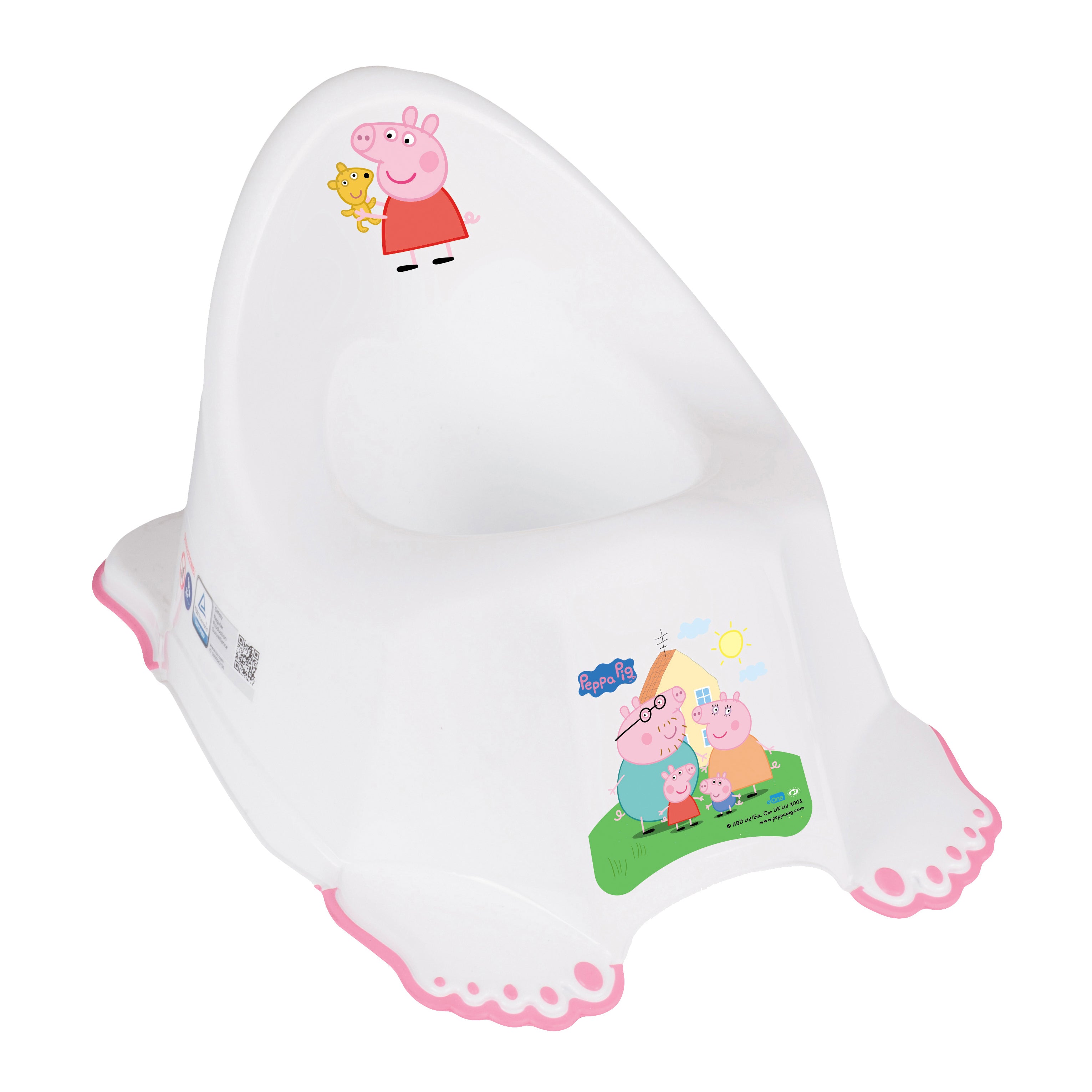 Tega Baby olita anti-alunecare 6m+ Peppa Pig, white-roz