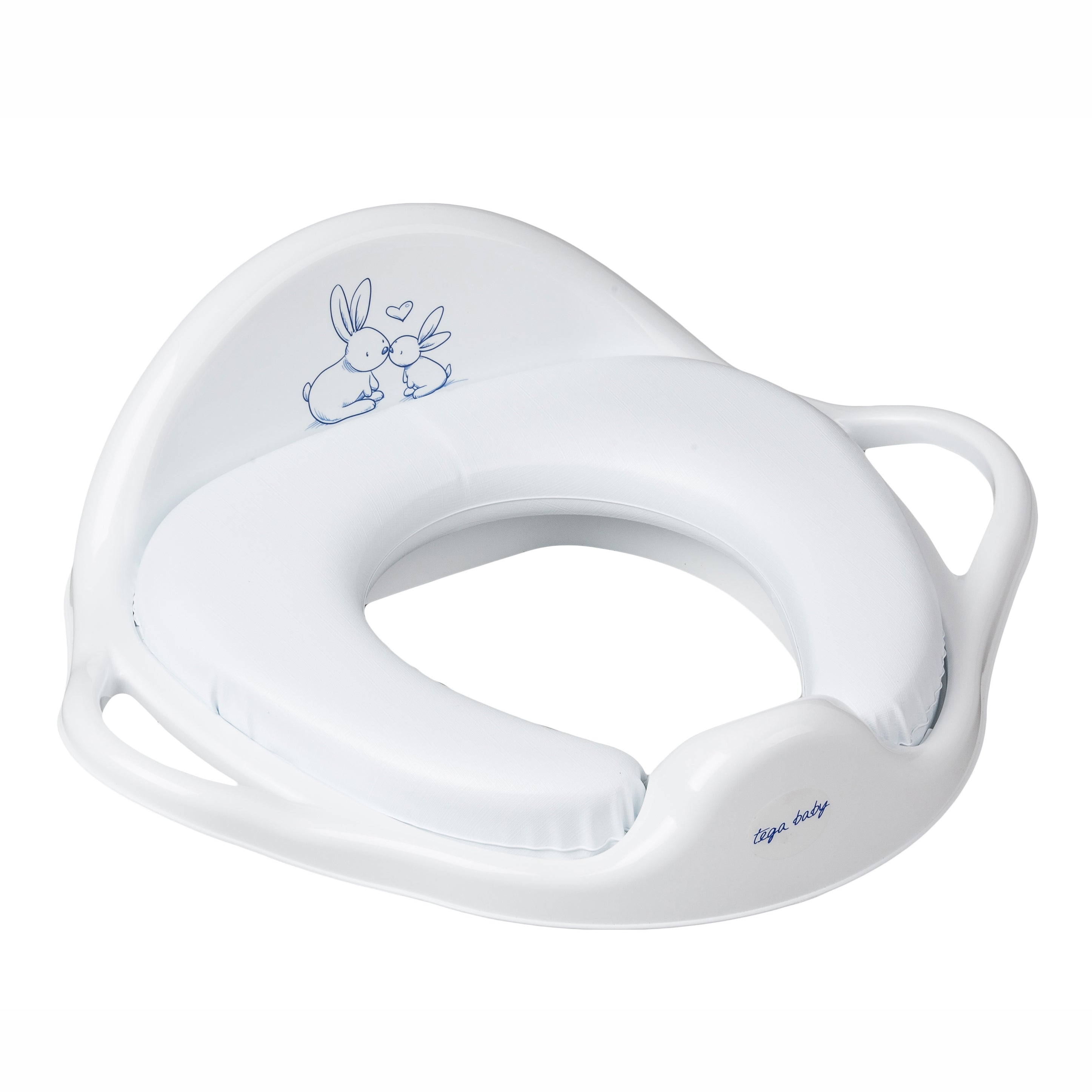 Tega Baby reductor toaleta moale 18m+ Iepurasi Alb