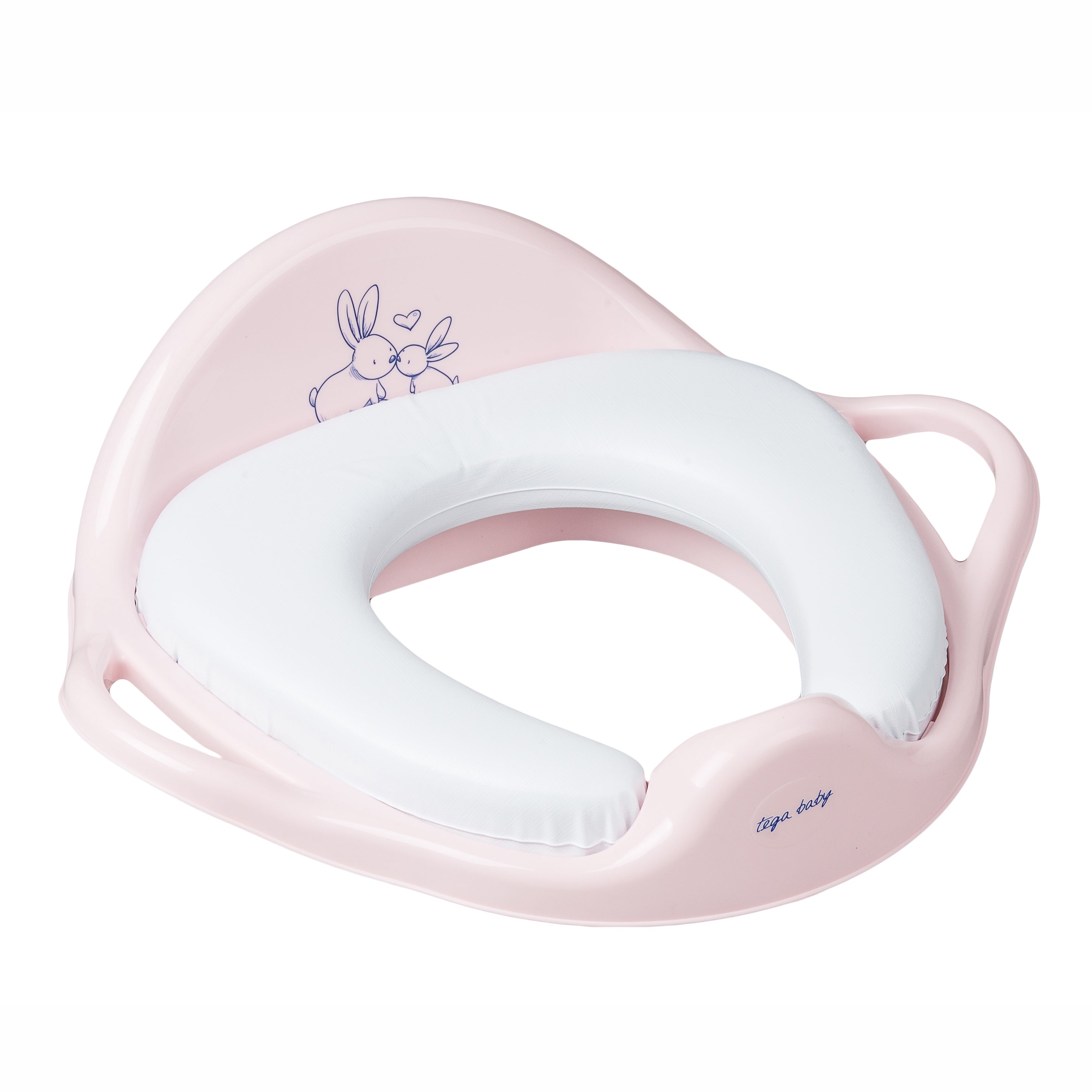 Tega Baby reductor toaleta moale 18m+ Iepurasi Alb