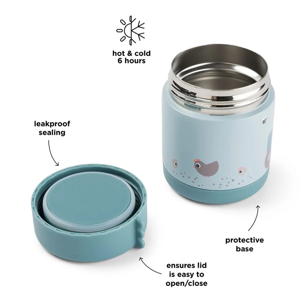 Done by Deer termos alimente 300 ml 0m+ Tiny Farm Blue