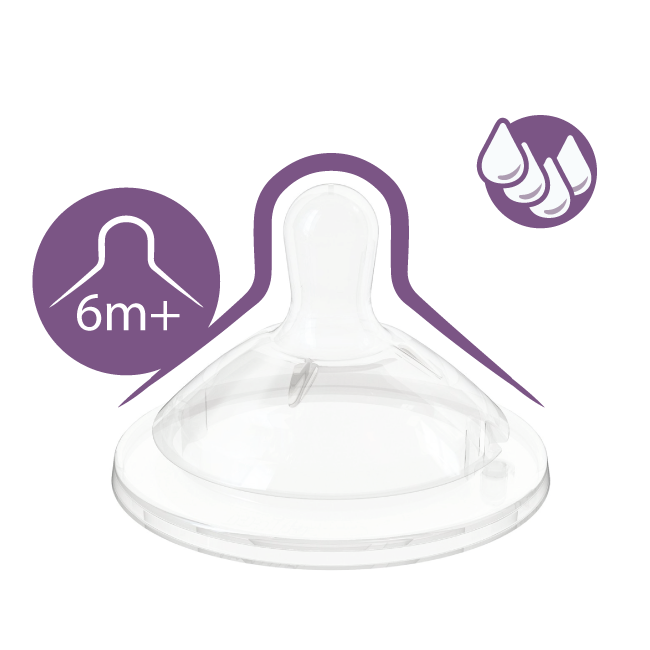 Chicco tetina silicon Natural Feeling hrana groasa 6 luni+ 01 Imagine principală a produsului