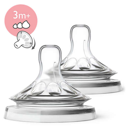 Philips Avent tetina silicon Natural debit variabil 3m+ 2 buc/set.01 Imagine principală a produsului