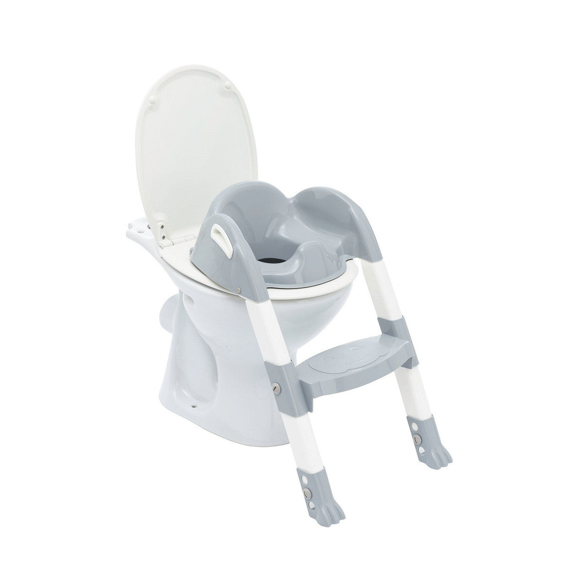 Thermobaby Kiddyloo reductor toaleta cu scara 18m+ Agate-White-Grey