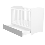 Timba patut din lemn 120x60 cm Erik cu sertar