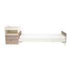 Timba patut din lemn cu sertar Combi Kloe 98x179 cm Cream-Salcie