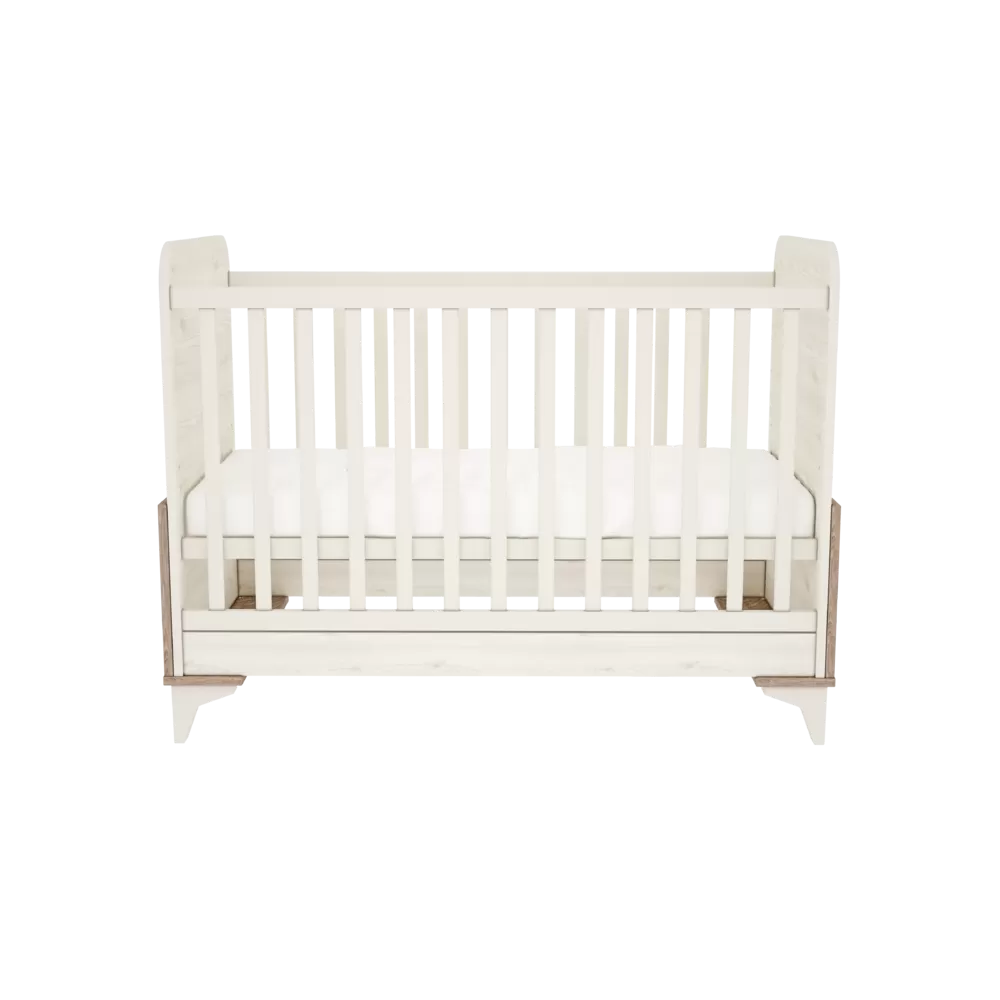 Timba patut din lemn Kloe 60x120 cm Cream-Salcie