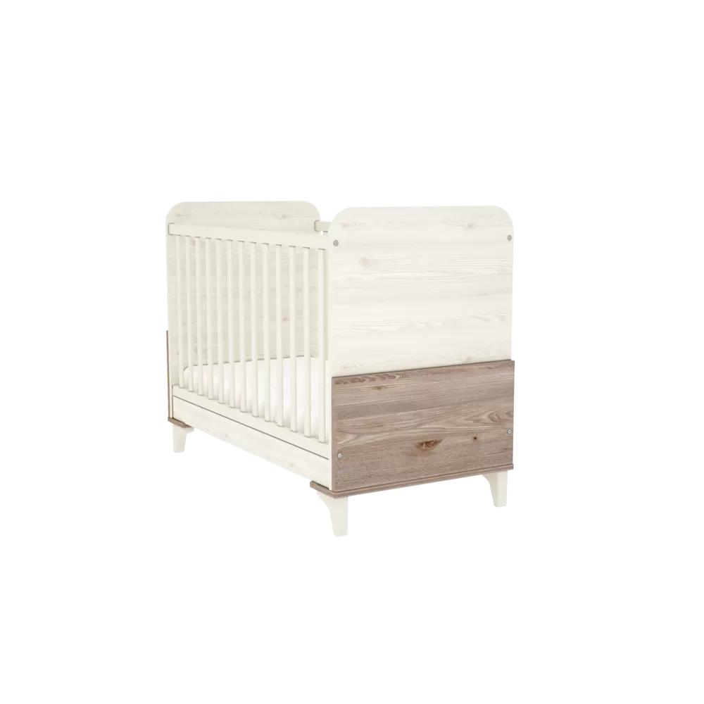 Timba patut din lemn Kloe 60x120 cm Cream-Salcie