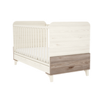 Timba patut din lemn transformabil Kloe 70x140 cm Cream-Salcie