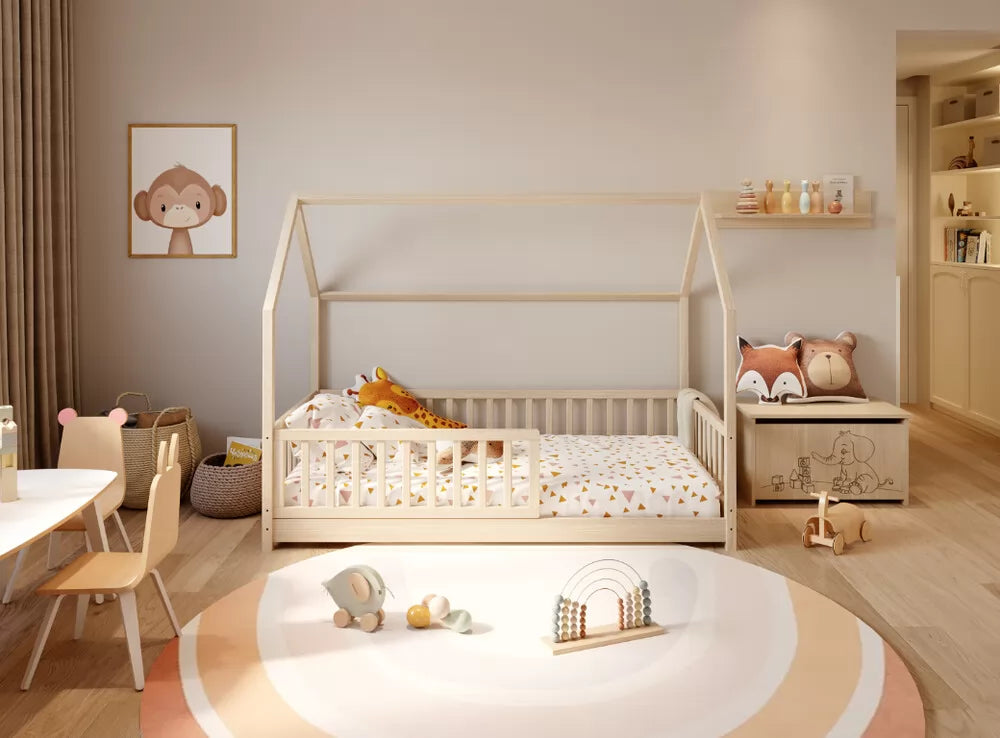 Timba patut tineret Montessori tip casuta 3 ani+