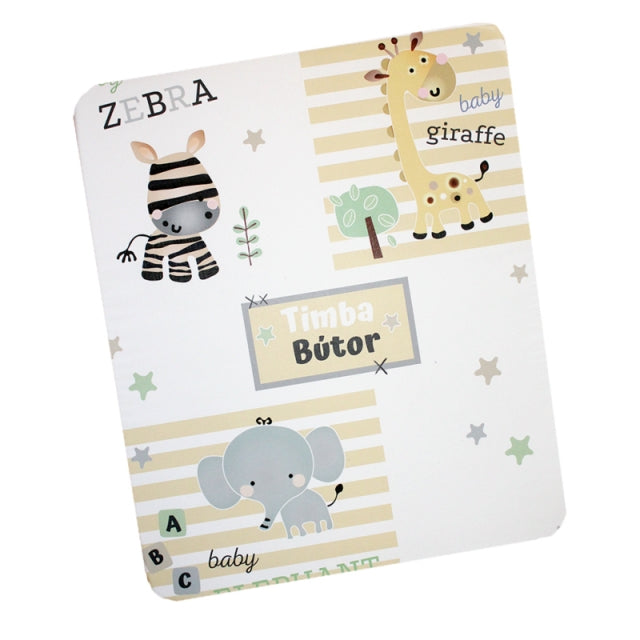 Timba saltea de infasat moale 61x50 cm Baby Animals