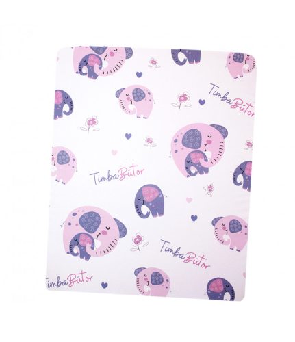 Timba saltea de infasat moale 70x66 cm Elefant Roz